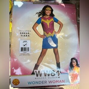 BRAND NEW child wonder woman costume size large 12-14